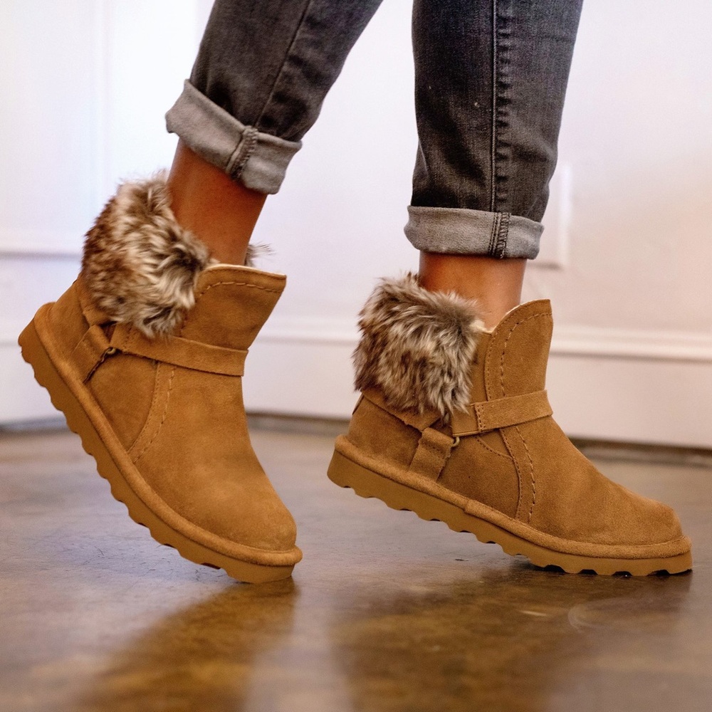 BearPaw Brown Fur-Lined Winter Boots